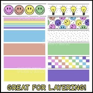 Bright And Simple Bulletin Board Borders Confetti Creativity