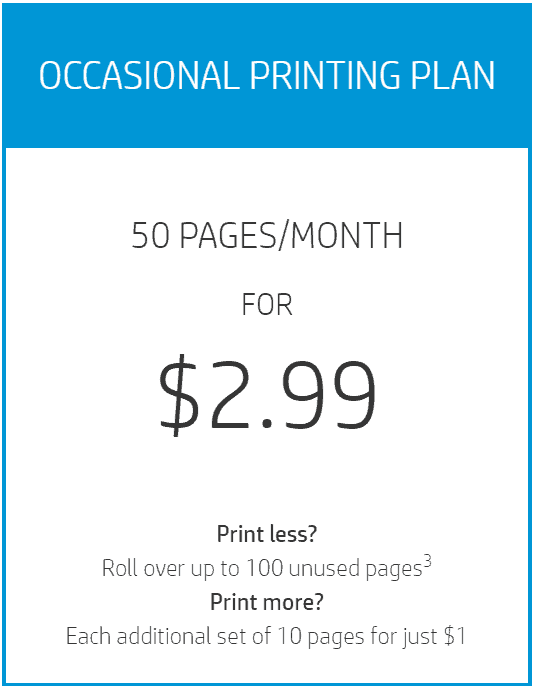 HP Printing 50 pages