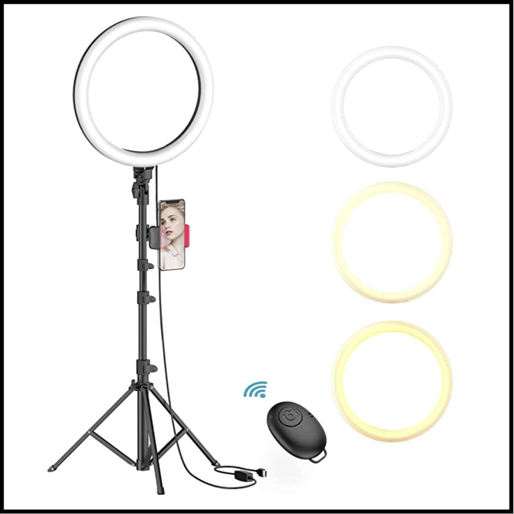 Ring light for good lighting while teaching online