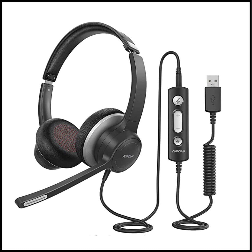 Headset for effective communication while teaching online.