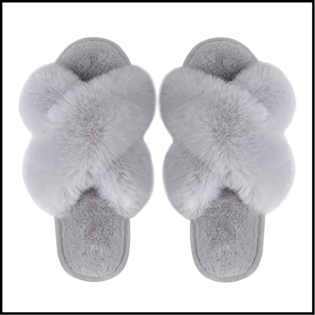 Comfy fuzzy slippers