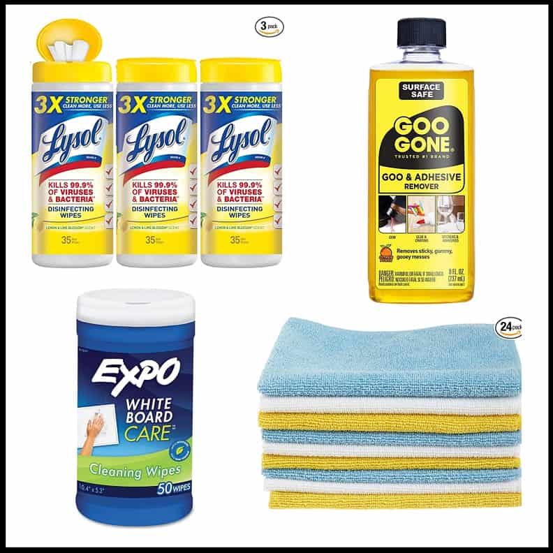 Cleaning Supplies for Classroom Set Up