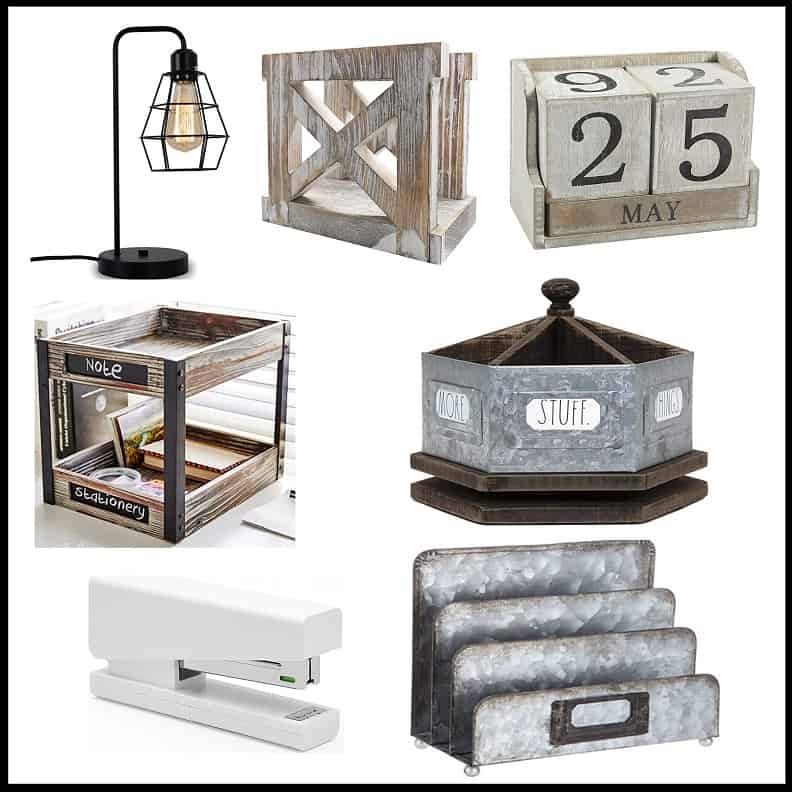 My favorite teacher desk items for a Farmhouse Lemon Classroom Decor vibe
