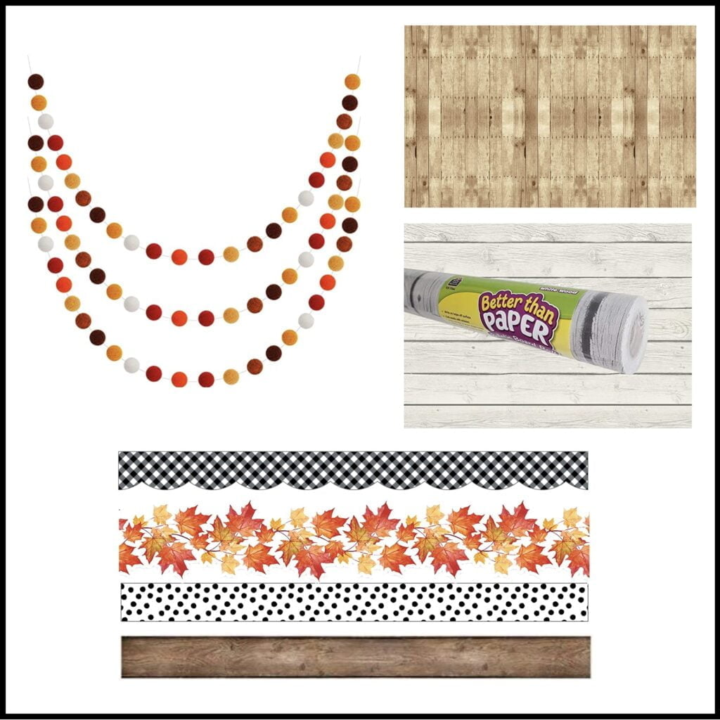 Fall Classroom Bulletin Board Items