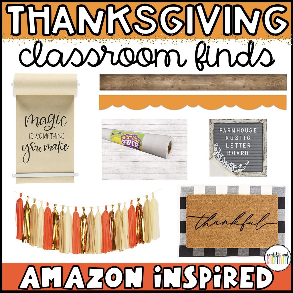 An overview of my favorite Thanksgiving Decorations for the Classroom