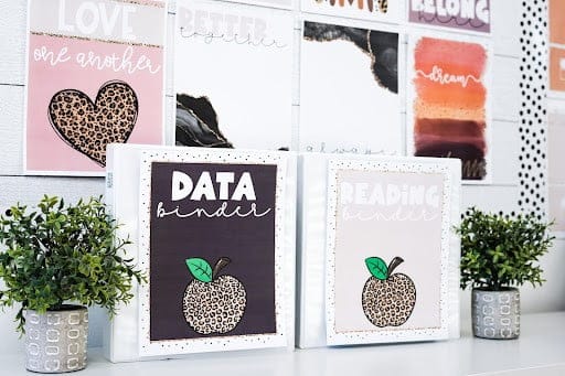 Beautiful, editable Boho Neutral Classroom Binders