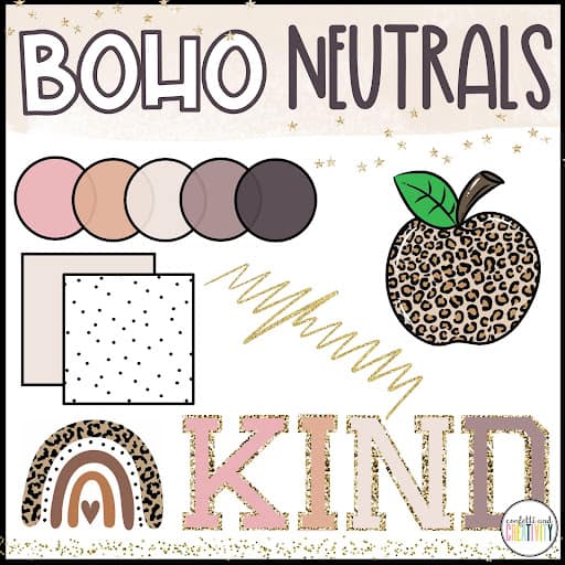 Boho Neutral Classroom Mood Board full of inspiration