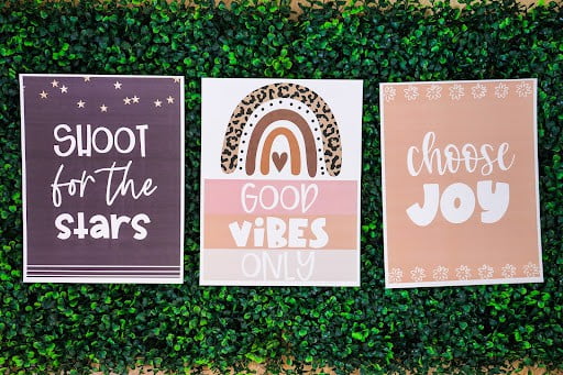 Boho Neutral Classroom Motivational Posters