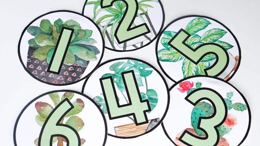 These plant circle numbers are the perfect tool for labeling book bins, students' cubbies, table numbers, or anything and everything that needs a number! The possibilities are endless!