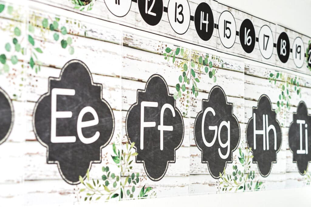 Modern Farmhouse Classroom Decor Alphabet Posters