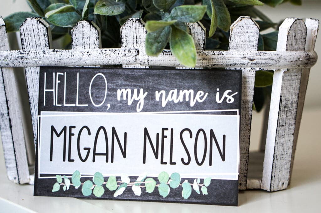 Editable Desk Nameplates