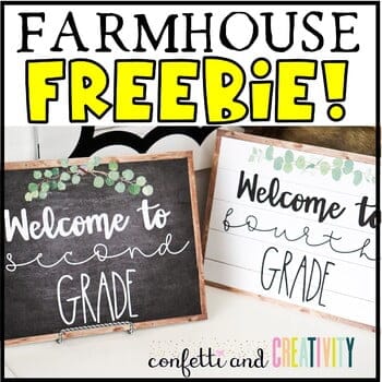 Modern Farmhouse Classroom Decor Welcome Signs
