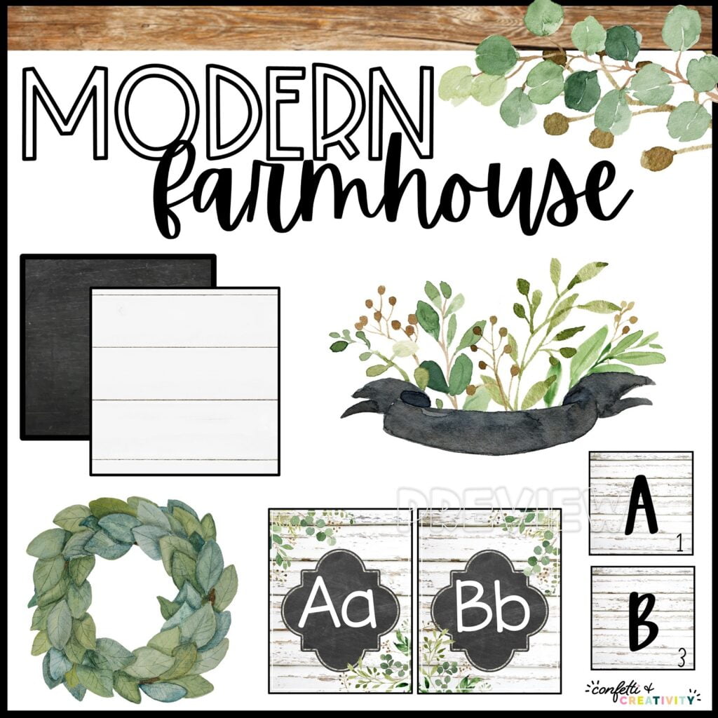 Modern Farmhouse Classroom Mood Board