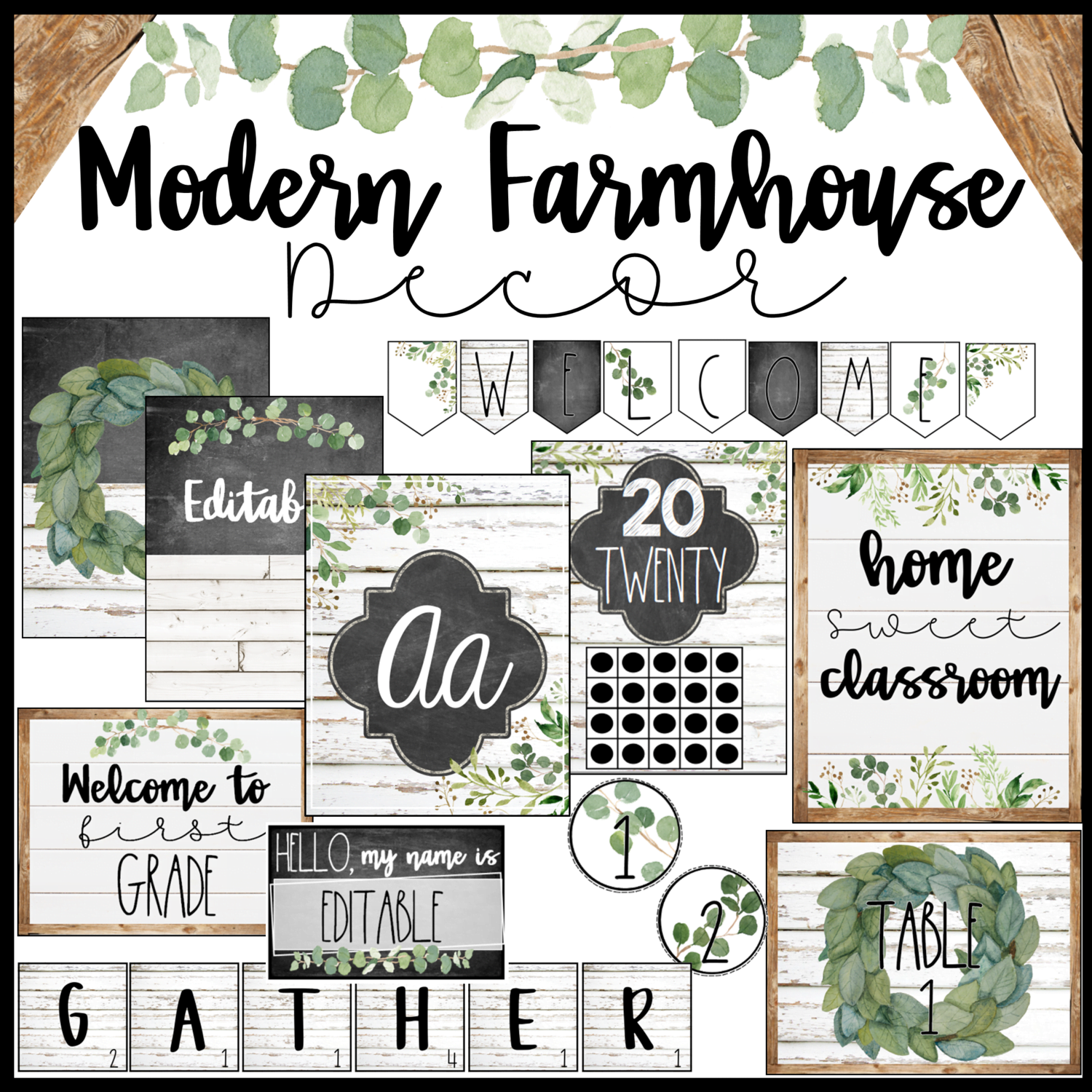 Modern Farmhouse Classroom Decor Reveal (With A Freebie) | Confetti ...