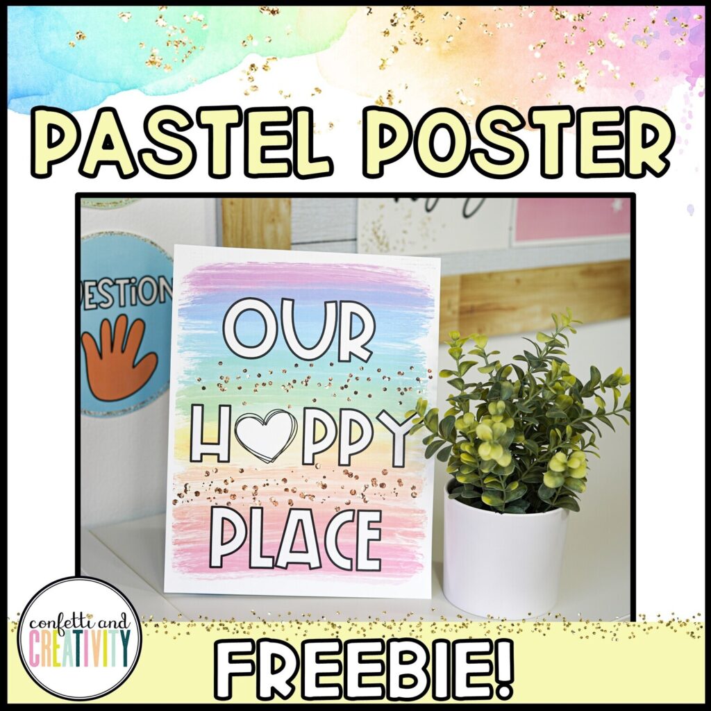 Pastel Classroom Decor Freebie