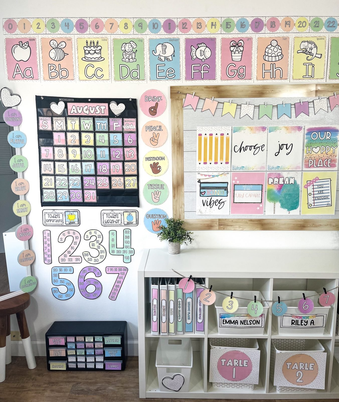 Pastel Classroom Decor Reveal (with A Freebie) 