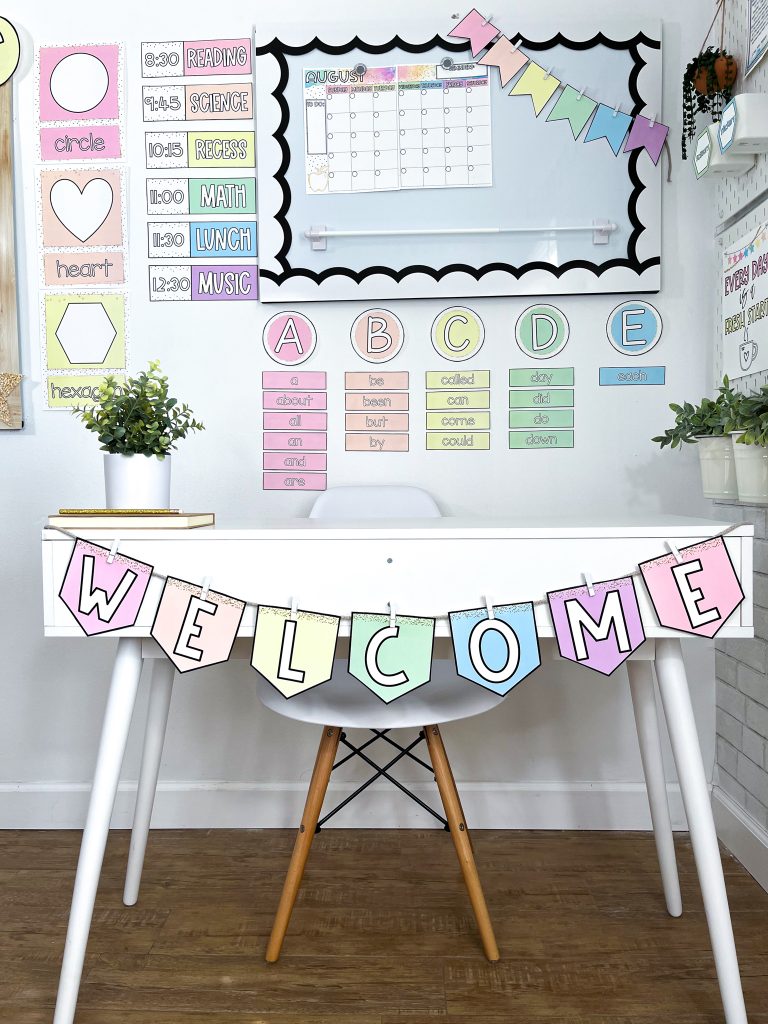 Pastel Classroom Decor Welcome Banner