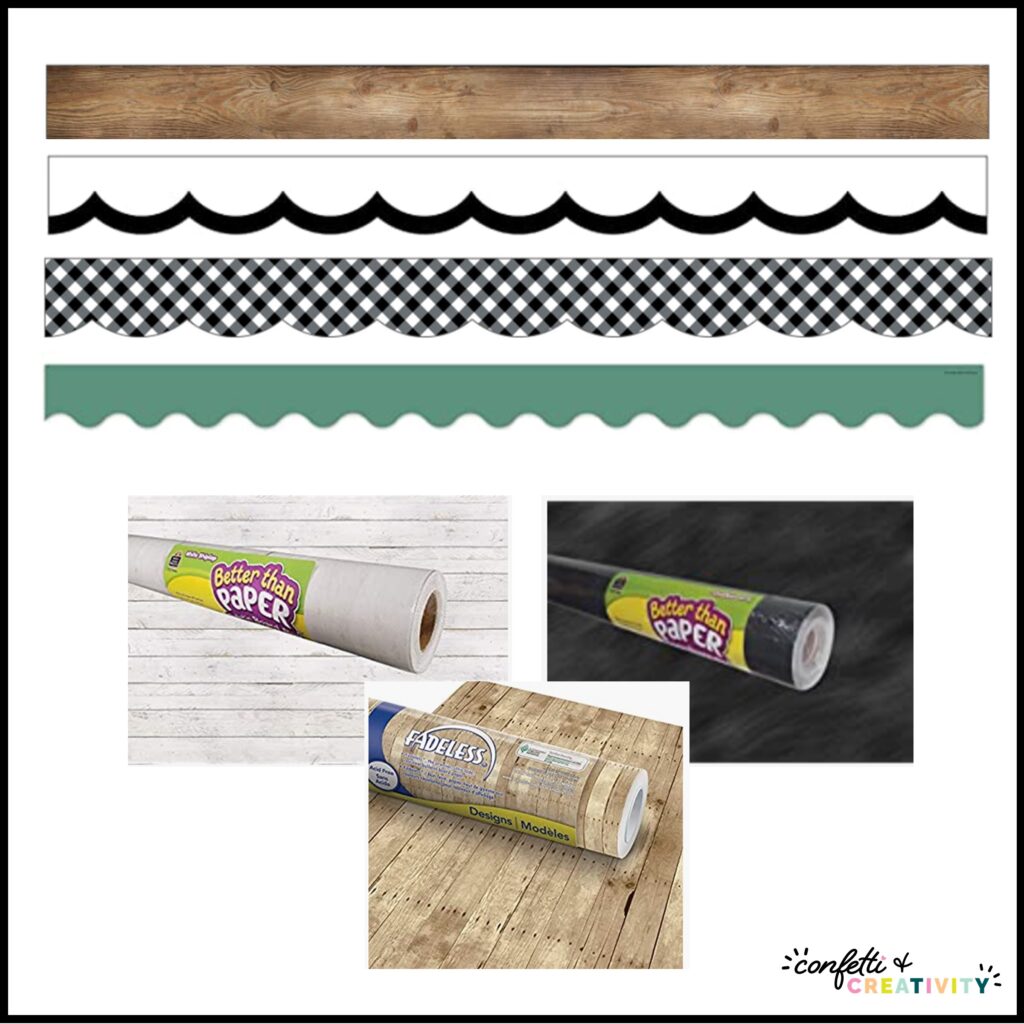 Farmhouse Classroom Bulletin Board Borders and Backgrounds