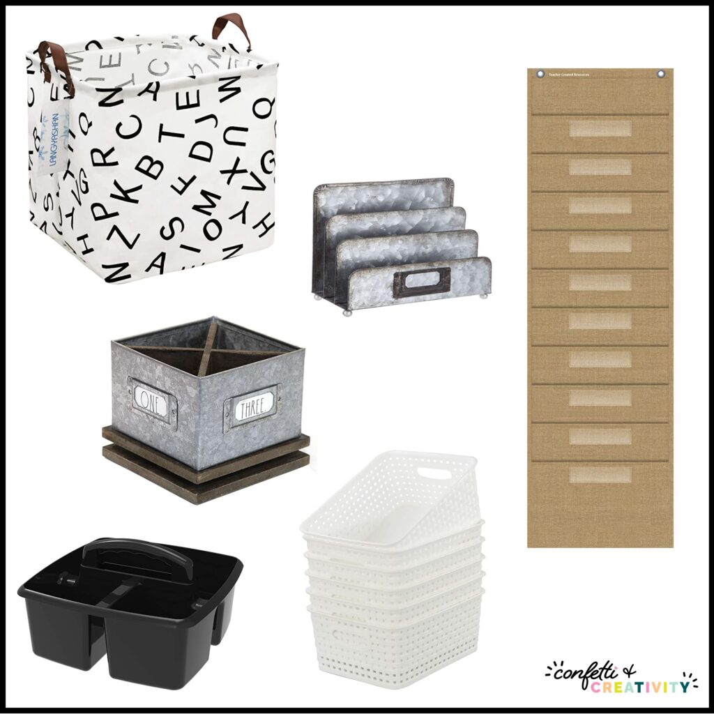 Farmhouse Classroom Storage Options