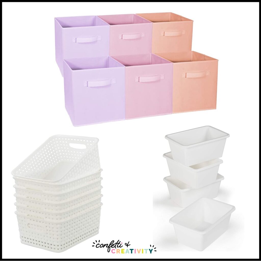 Pastel Classroom Decor Storage