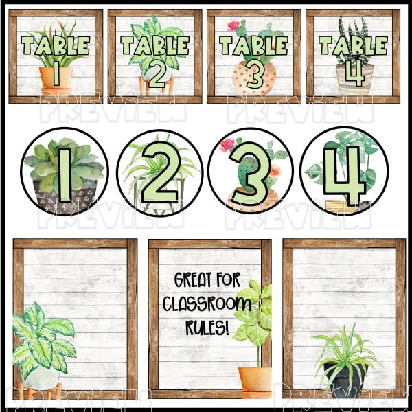 Plant Classroom Decor Bundle