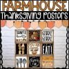 Farmhouse Thanksgiving Holiday Decor Posters