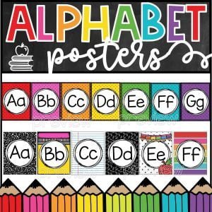 Bright Vintage Vibes Primary Alphabet