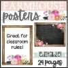 Farmhouse Floral Posters EDITABLE