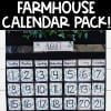 Farmhouse Calendar Pack