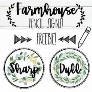 Farmhouse Pencil Signs FREEBIE