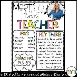 Bold Brights EDITABLE Meet the Teacher Form | Confetti & Creativity