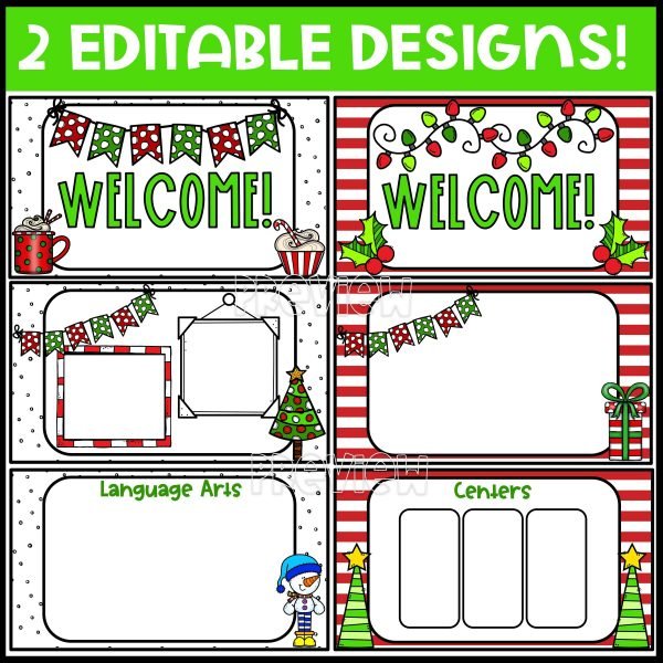 Christmas and Winter Holiday Google Slides Template | Distance Learning