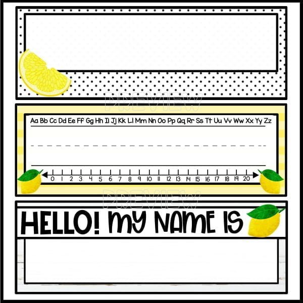 Lemon Farmhouse Desk Nameplates