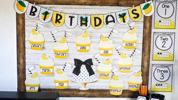 Lemon Farmhouse Birthday Display