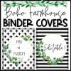 Boho Farmhouse Binder Covers and Spines