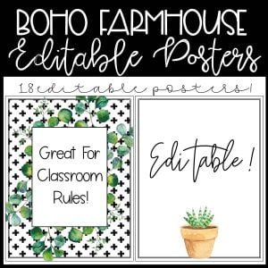 Modern Farmhouse Primary Color Posters