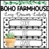 Boho Farmhouse EDITABLE long drawer labels