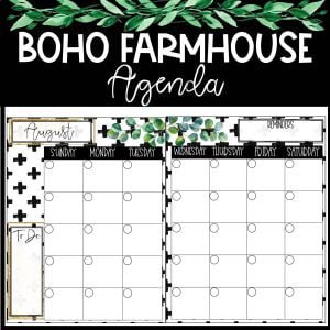 Modern Farmhouse Editable Schedule