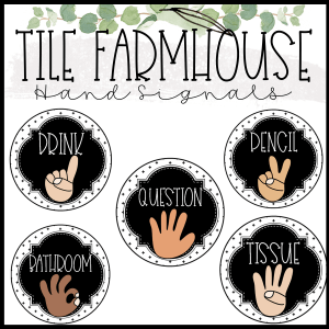 Tile Farmhouse Schedule Cards