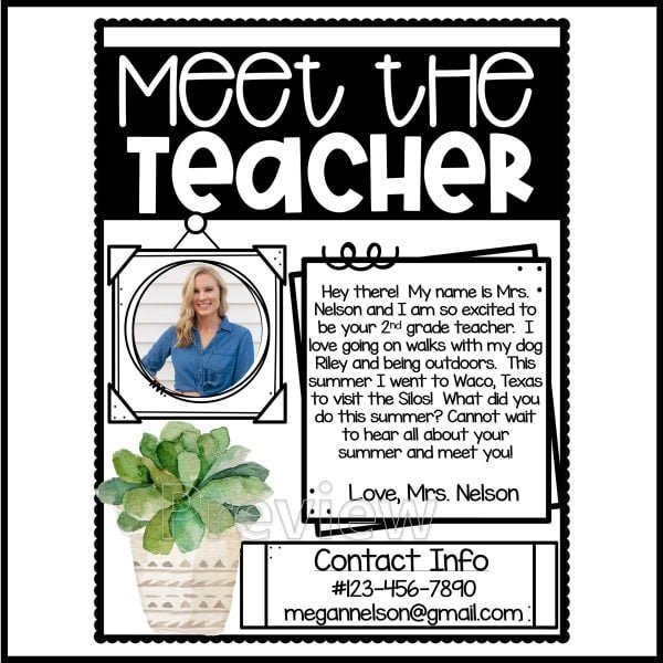 Plant Meet the Teacher