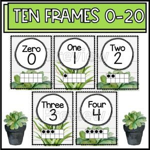 Plant Numbers 0-20 with Ten Frames