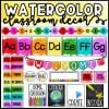 Watercolor Classroom Decor Bundle