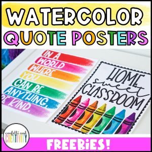 FREEBIE Watercolor Growth Mindset Posters