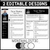 Minimalist Editable Resume Templates