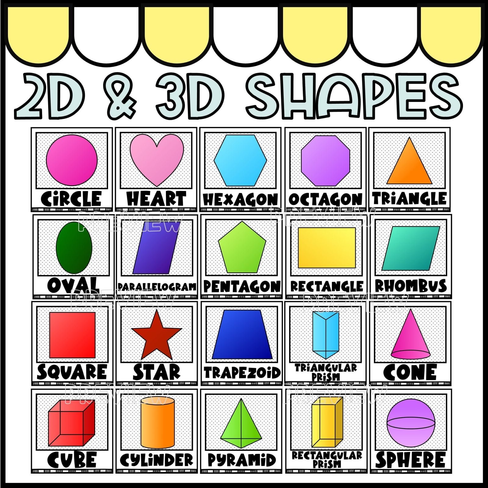 lemon-2d-and-3d-shapes-confetti-creativity