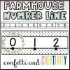 Farmhouse Floral Number Line 0-200 | Negative Number Line