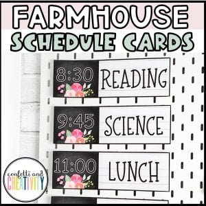Tile Farmhouse Schedule Cards