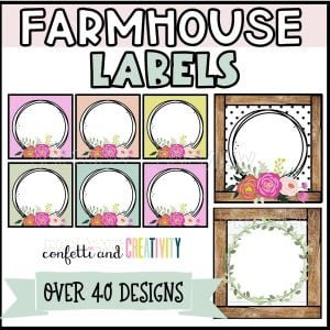 Farmhouse Floral Desk Name Plates