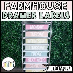Farmhouse Floral Desk Name Plates