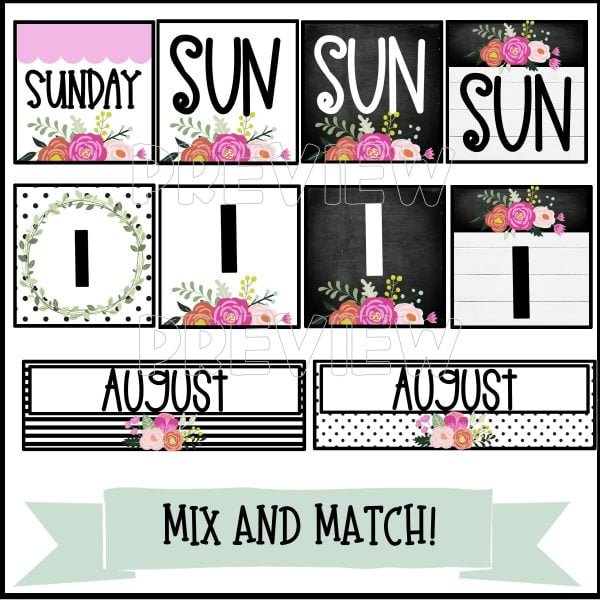 Farmhouse Floral Calendar Pack